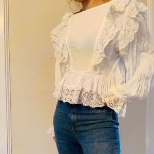 Cute white top from free people